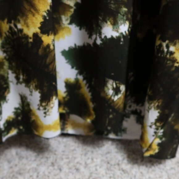 West African Stylish Halter Neck Dress in Green and White Tropical One Size NWOT - Picture 8 of 11